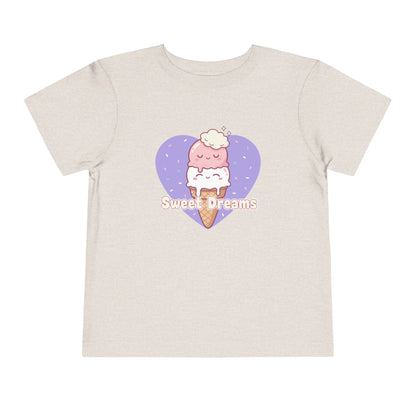 "Sweet Dreams" Toddler Tee — Ice Cream Heart Graphic T-Shirt