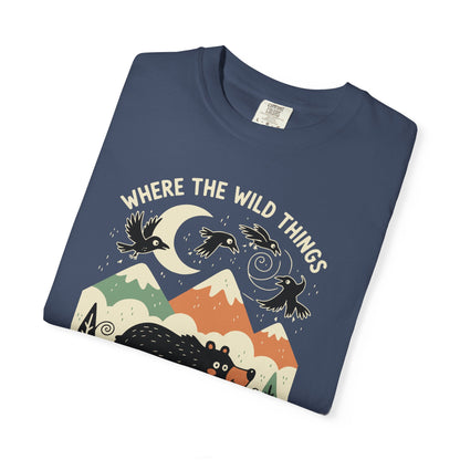 "Where the Wild Things Poop Freely" T-Shirt - Nature Wildlife Outdoors Bird Bear Graphic Tee