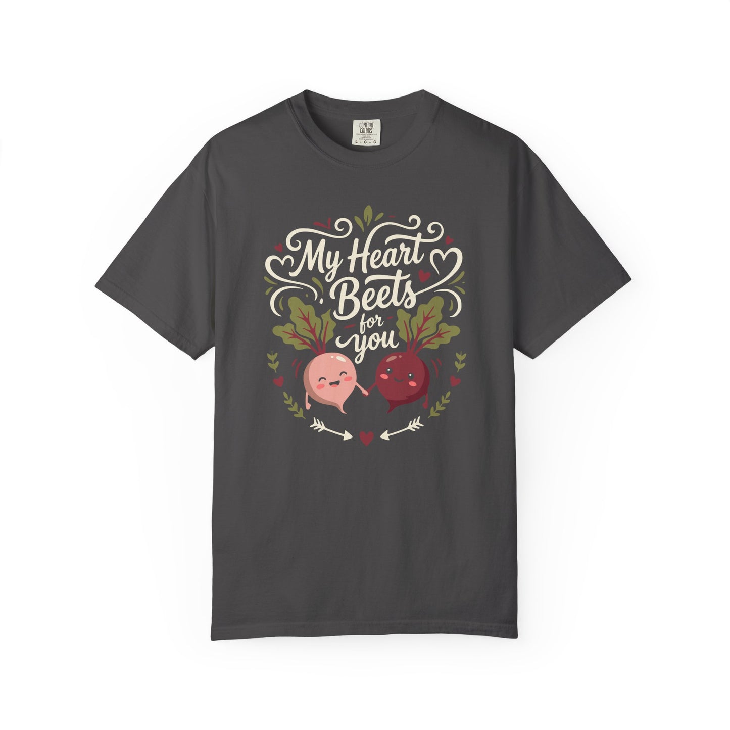 “My Heart Beets for You” T-Shirt — Cute Veggie Valentine Beet Couple Graphic Tee