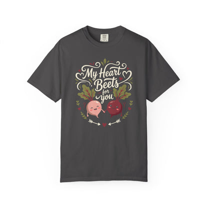 “My Heart Beets for You” T-Shirt — Cute Veggie Valentine Beet Couple Graphic Tee