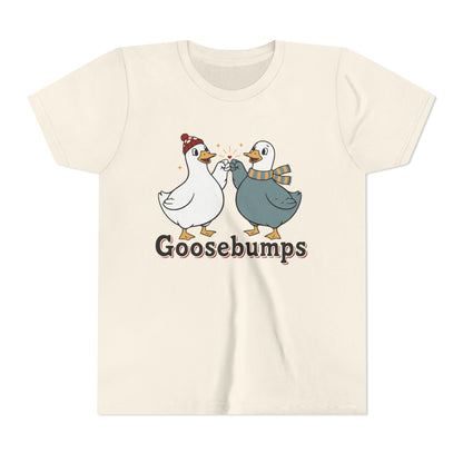 "Goosebumps" Youth Tee - Cute Winter Geese Kids Shirt