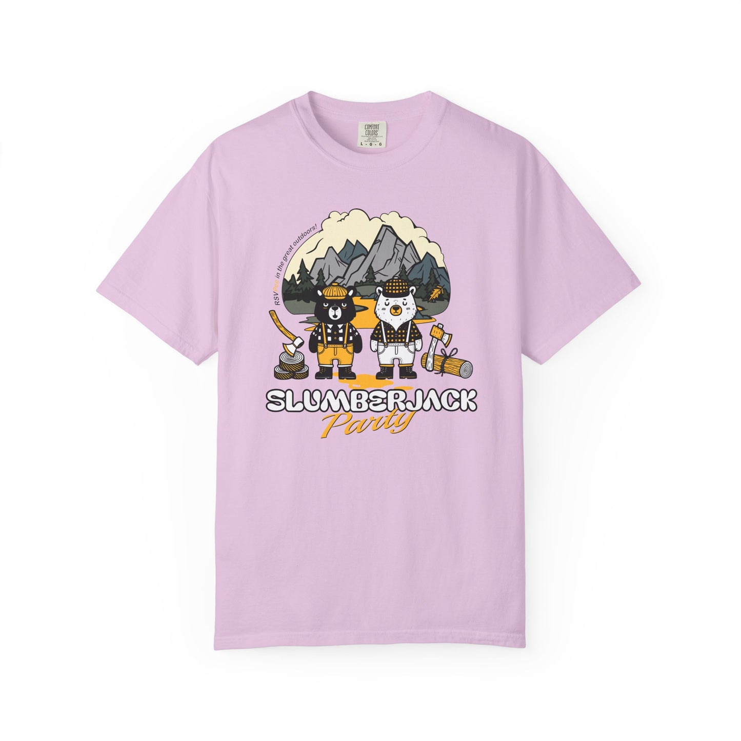 Slumberjack Party T-Shirt — Outdoor Pee Lumberjack Mountain Bears Graphic Tee