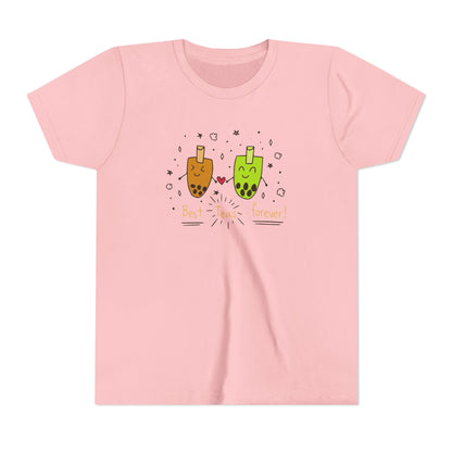 "Best Teas Forever" Youth Tee – Cute Bubble Tea Friends BFF Graphic T-Shirt