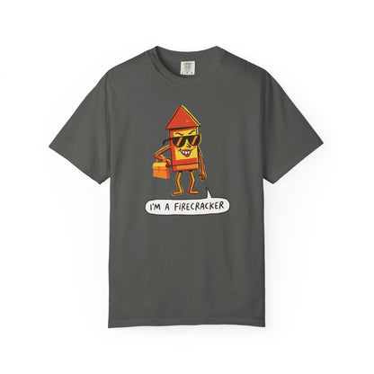 "I’m a Firecracker" Cartoon T-Shirt —  Funny Explosive Persona Tee