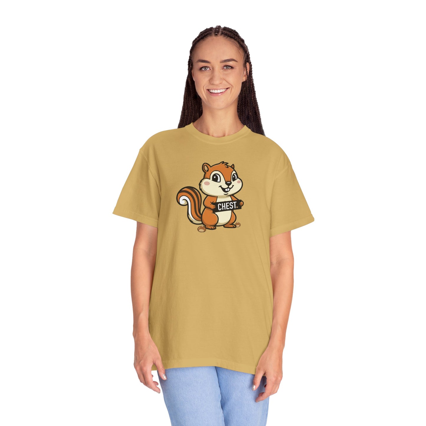 "Chestnuts: Chest" Couples Tee - Chipmunk Censored 'CHEST' Chestnut Graphic T-Shirt