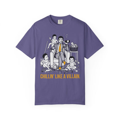 "Chillin' Like A Villain" T-Shirt — Cool Suit & Tie Family Man Graphic Tee