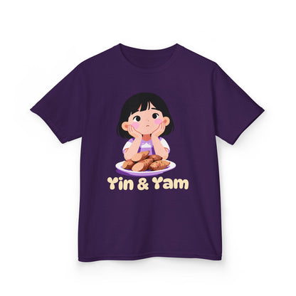 "Yin & Yam" Youth Tee — Cute Girl Sweet Potato Graphic Kids T‑Shirt