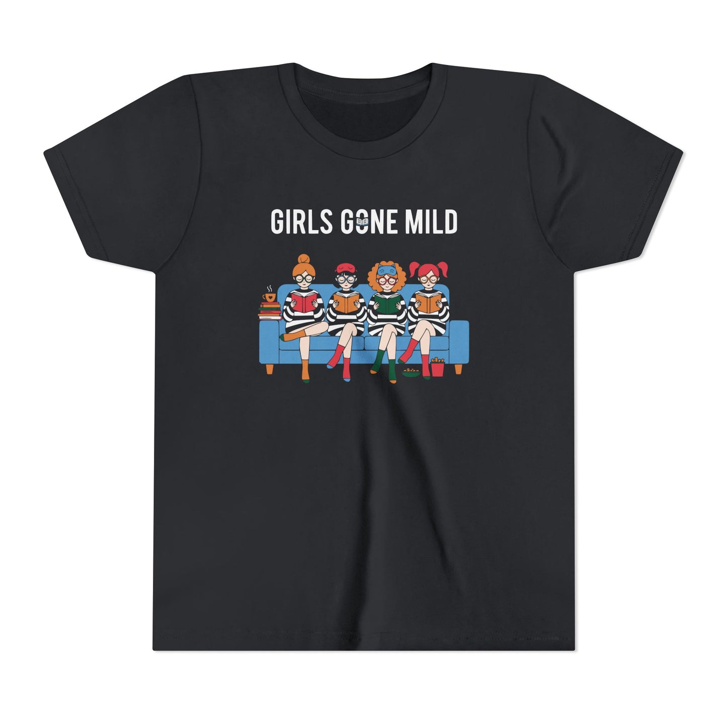 "Girls Gone Mild" Youth Tee – Cute Reading Club Graphic T-Shirt