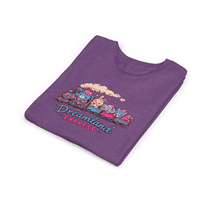"Dreamland Express" Youth Tee — Cute Train & Animal Crew Kids Shirt