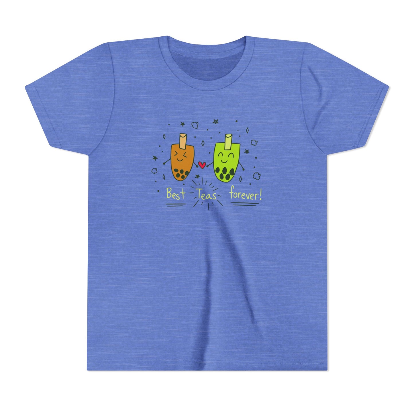 "Best Teas Forever" Youth Tee – Cute Bubble Tea Friends BFF Graphic T-Shirt