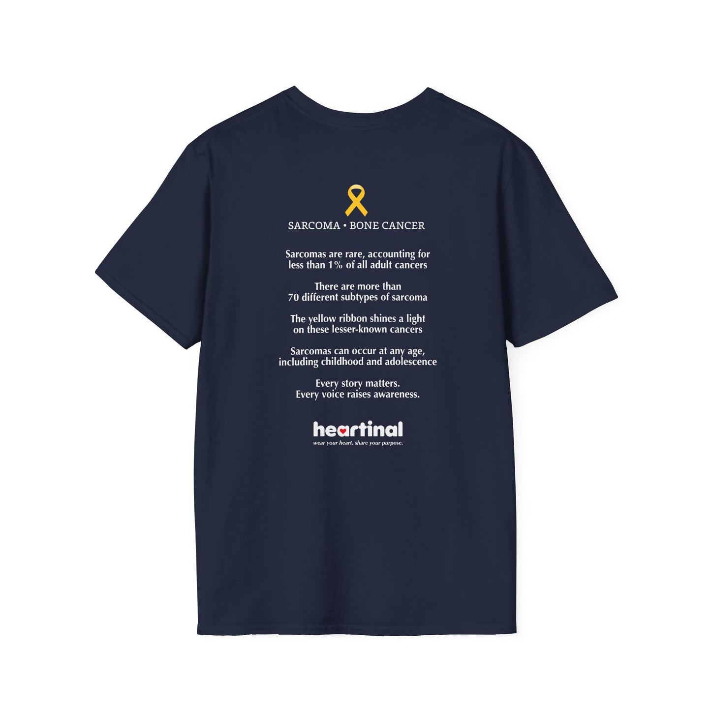 Yellow Strong T-Shirt — Sarcoma Bone Cancer Fight Club Awareness Tee
