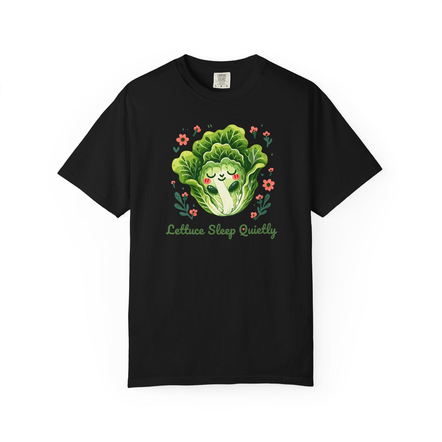 Lettuce Sleep Quietly T-Shirt — Cute Sleeping Lettuce Graphic Tee