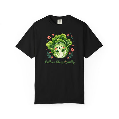 Lettuce Sleep Quietly T-Shirt — Cute Sleeping Lettuce Graphic Tee