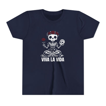 'Viva La Vida' Youth Tee - Day of the Dead Skull Girl Graphic
