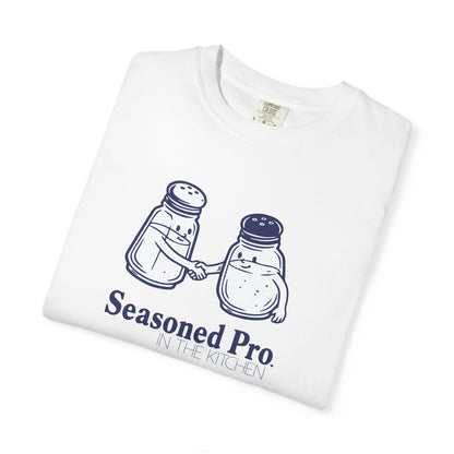 "Seasoned Pro in the Kitchen" T-Shirt — Funny Salt & Pepper Shakers Chef Graphic Tee