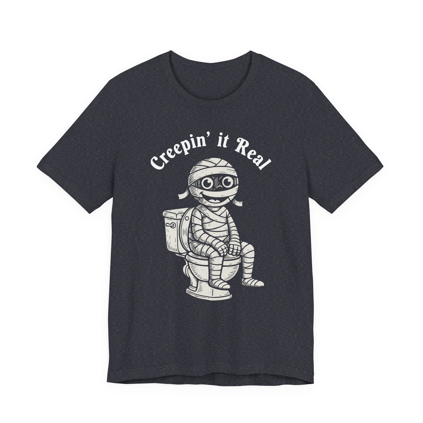 "Creepin' It Real" Vintage Tee - Funny Mummy on a Potty T-Shirt