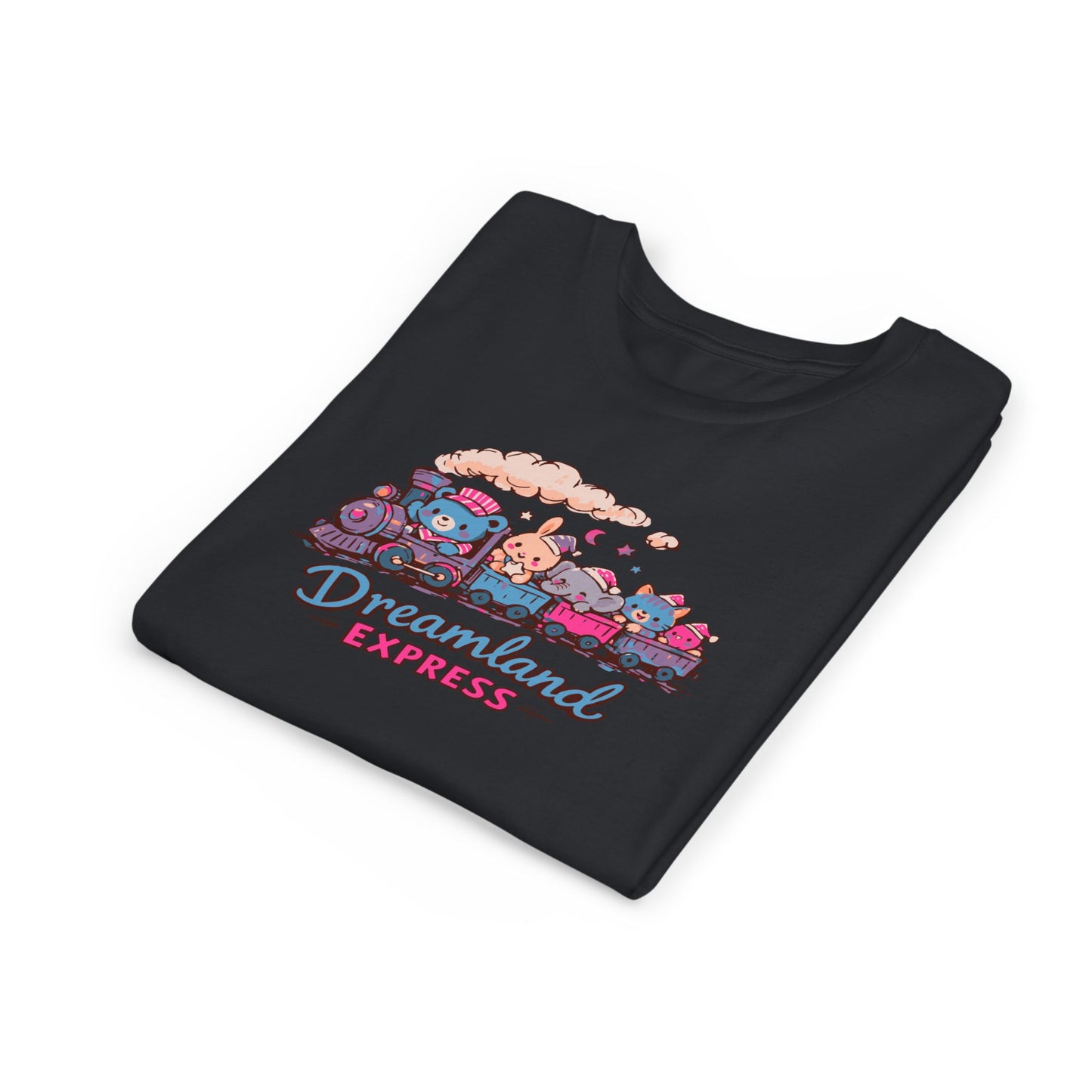 "Dreamland Express" Youth Tee — Cute Train & Animal Crew Kids Shirt