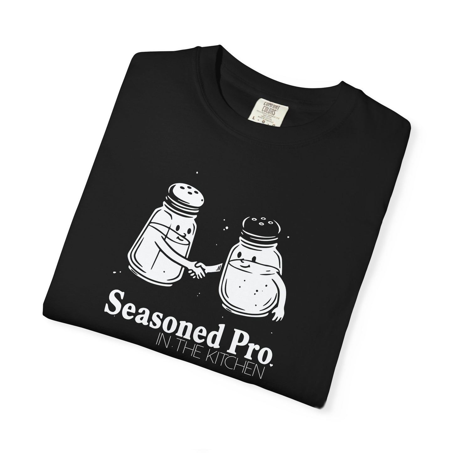 "Seasoned Pro in the Kitchen" T-Shirt — Funny Salt & Pepper Shakers Chef Graphic Tee