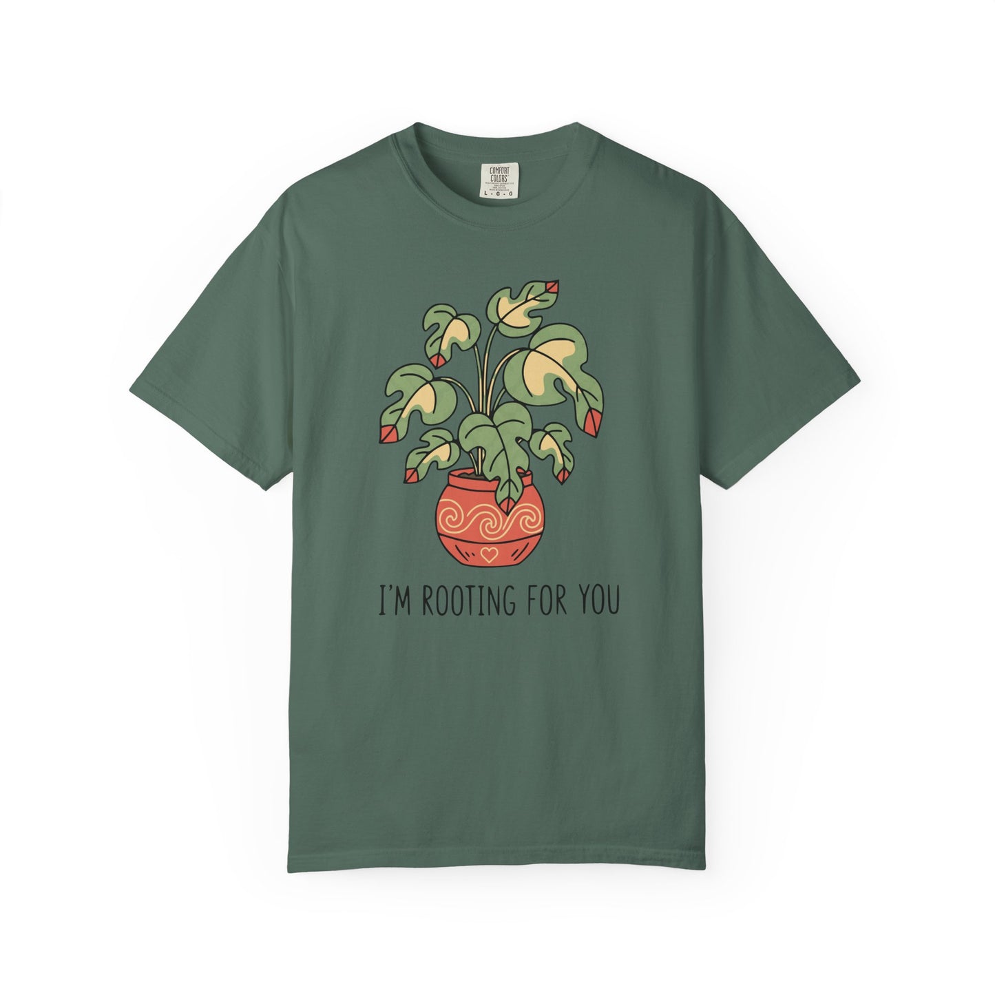 "I’m Rooting For You" Plant Lover Support T-Shirt — Cute Potted Plant Tee