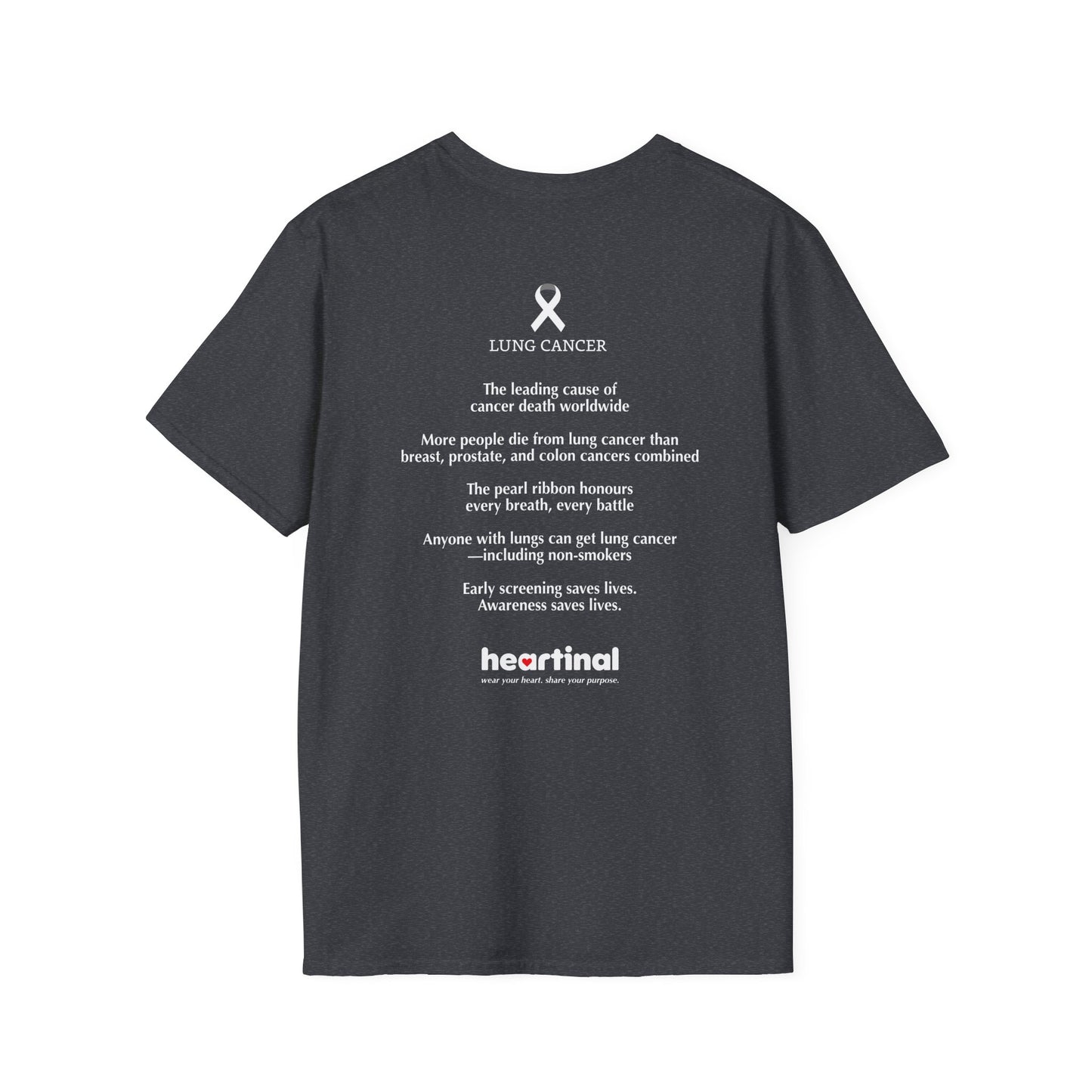 White Ribbon Strong T-Shirt — Lung Cancer Fight Club Awareness Tee