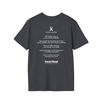 White Ribbon Strong T-Shirt — Lung Cancer Fight Club Awareness Tee