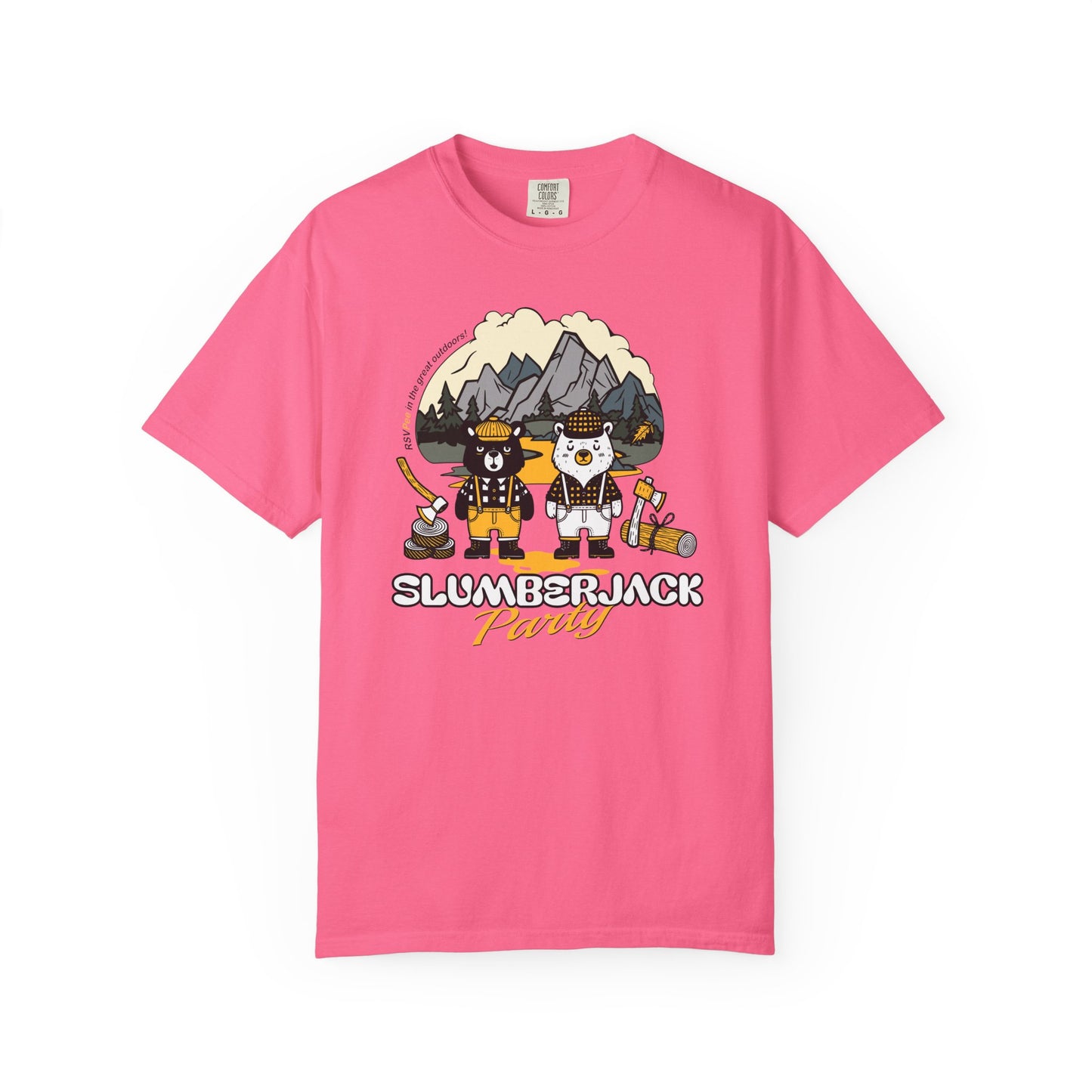 Slumberjack Party T-Shirt — Outdoor Pee Lumberjack Mountain Bears Graphic Tee