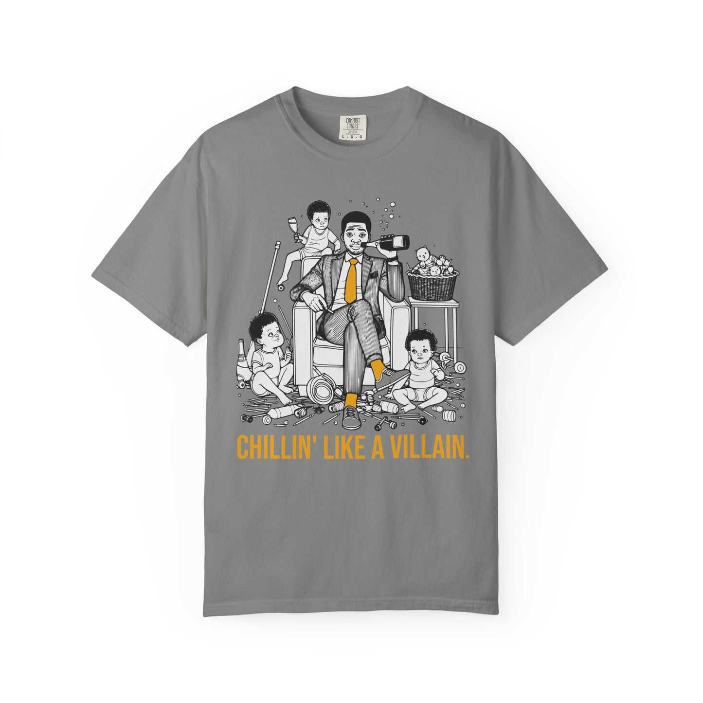 "Chillin' Like A Villain" T-Shirt — Cool Suit & Tie Family Man Graphic Tee