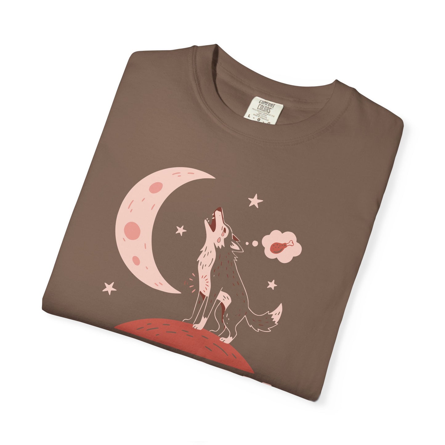 Hangry Like the Wolf T-Shirt — Cute Howling Wolf Graphic Tee