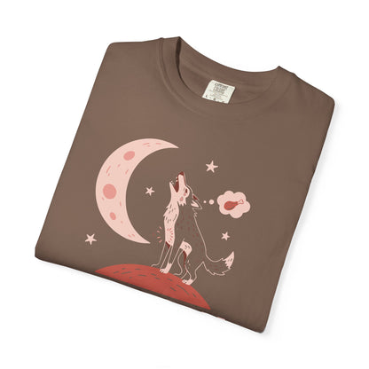 Hangry Like the Wolf T-Shirt — Cute Howling Wolf Graphic Tee