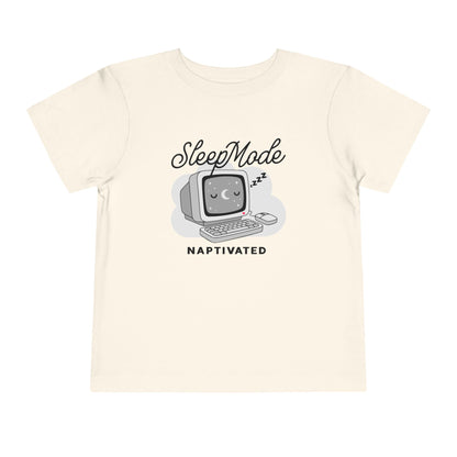 "Sleep Mode Naptivated" Toddler Tee — Cute Vintage Computer Nap T-Shirt
