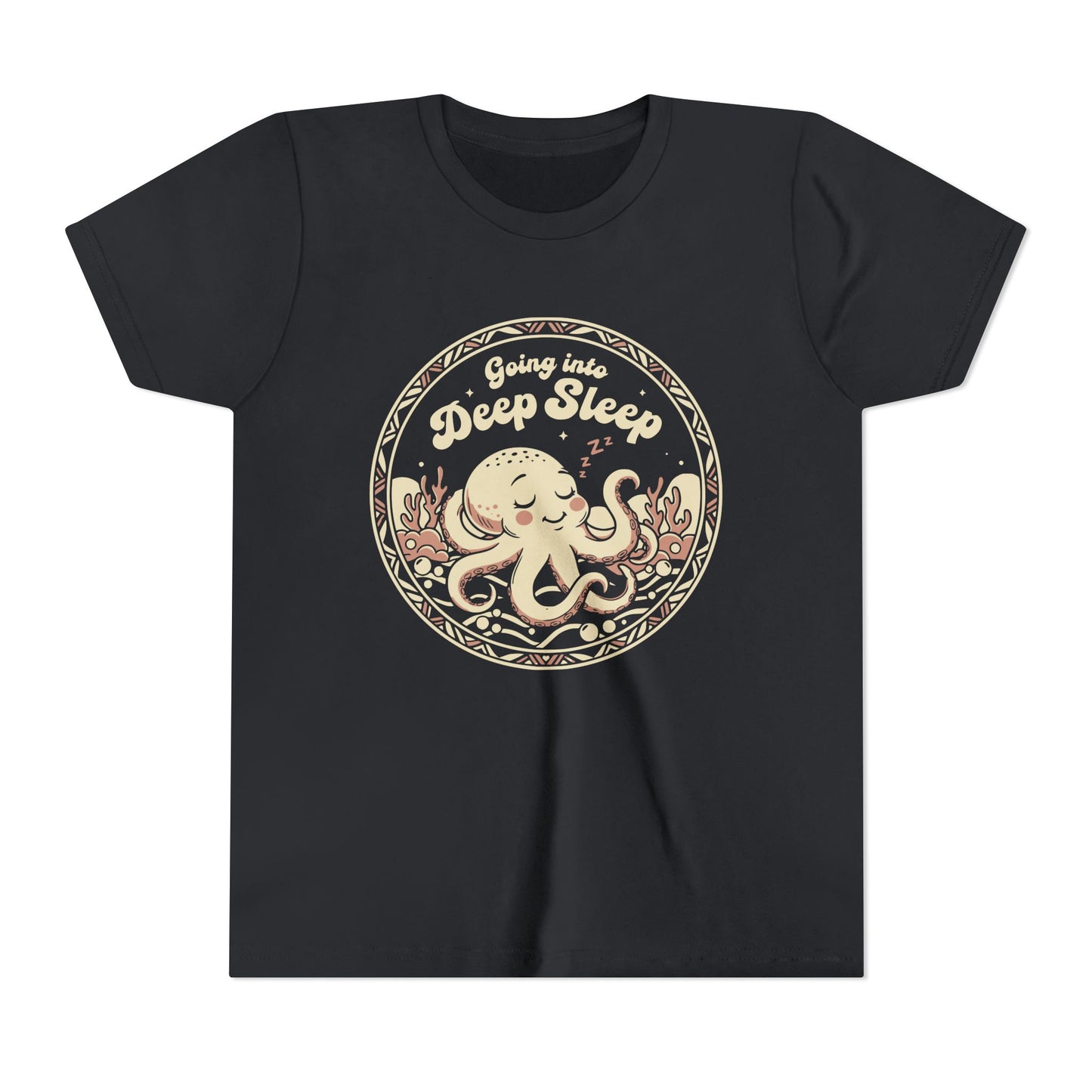 "Going Into Deep Sleep" Youth Tee — Cute Octopus Underwater Graphic Shirt