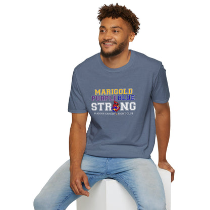 Marigold Purple Blue Strong T-Shirt — Bladder Cancer Awareness Fundraiser Tee