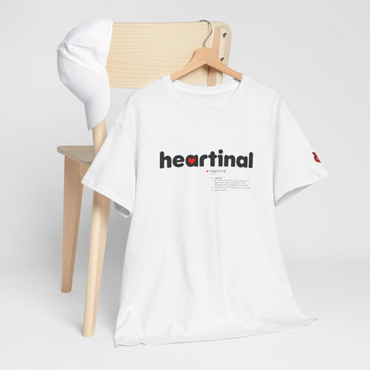 heartinal® "Heart on Your Sleeve" T-Shirt — Wordmark Logo Front with "Nutrition Facts" Back Tee