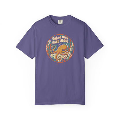 Going Into Deep Sleep Octopus T-Shirt — Vintage Ocean Sleep Graphic Tee