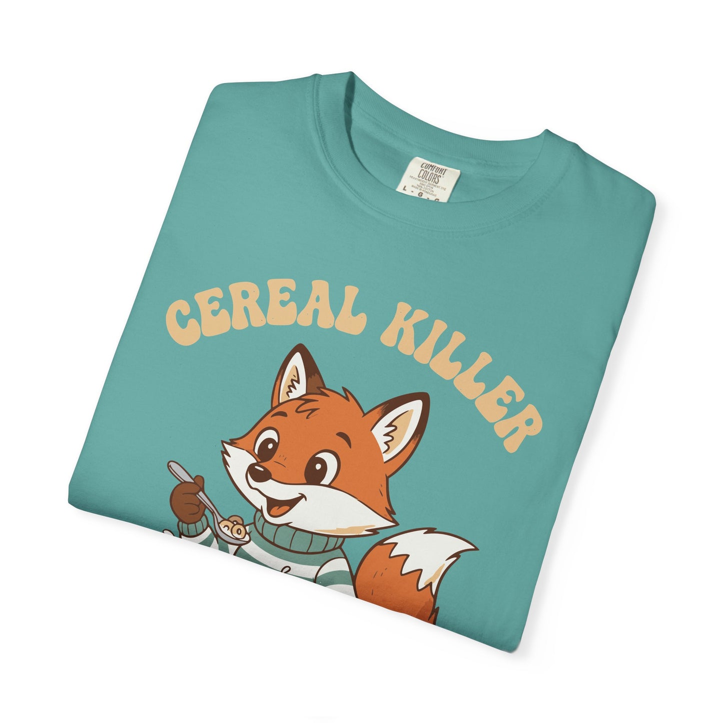 "Cereal Killer" T-Shirt — Cute Fox Eating Cereal Graphic Tee