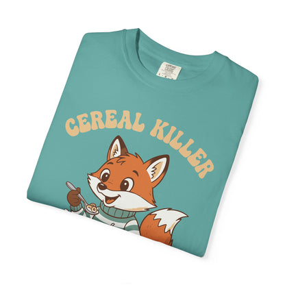 "Cereal Killer" T-Shirt — Cute Fox Eating Cereal Graphic Tee