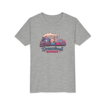"Dreamland Express" Youth Tee — Cute Train & Animal Crew Kids Shirt