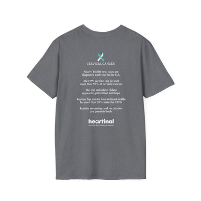 Teal White Strong - Cervical Cancer Fight Club T-Shirt