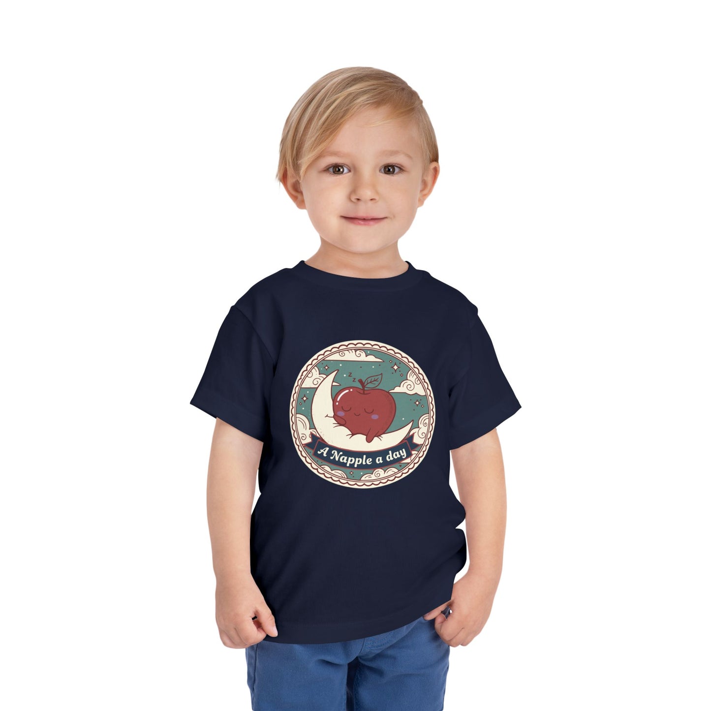 “A Napple a Day” Toddler Tee — Cute Apple Nap Graphic Kids Shirt