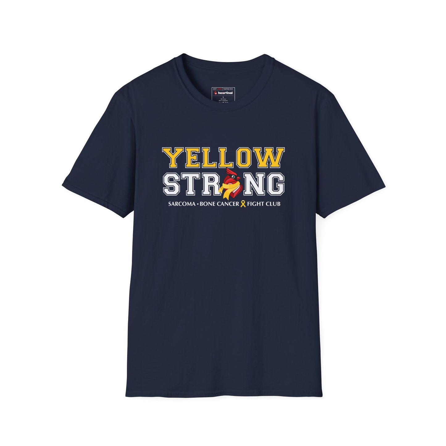 Yellow Strong T-Shirt — Sarcoma Bone Cancer Fight Club Awareness Tee