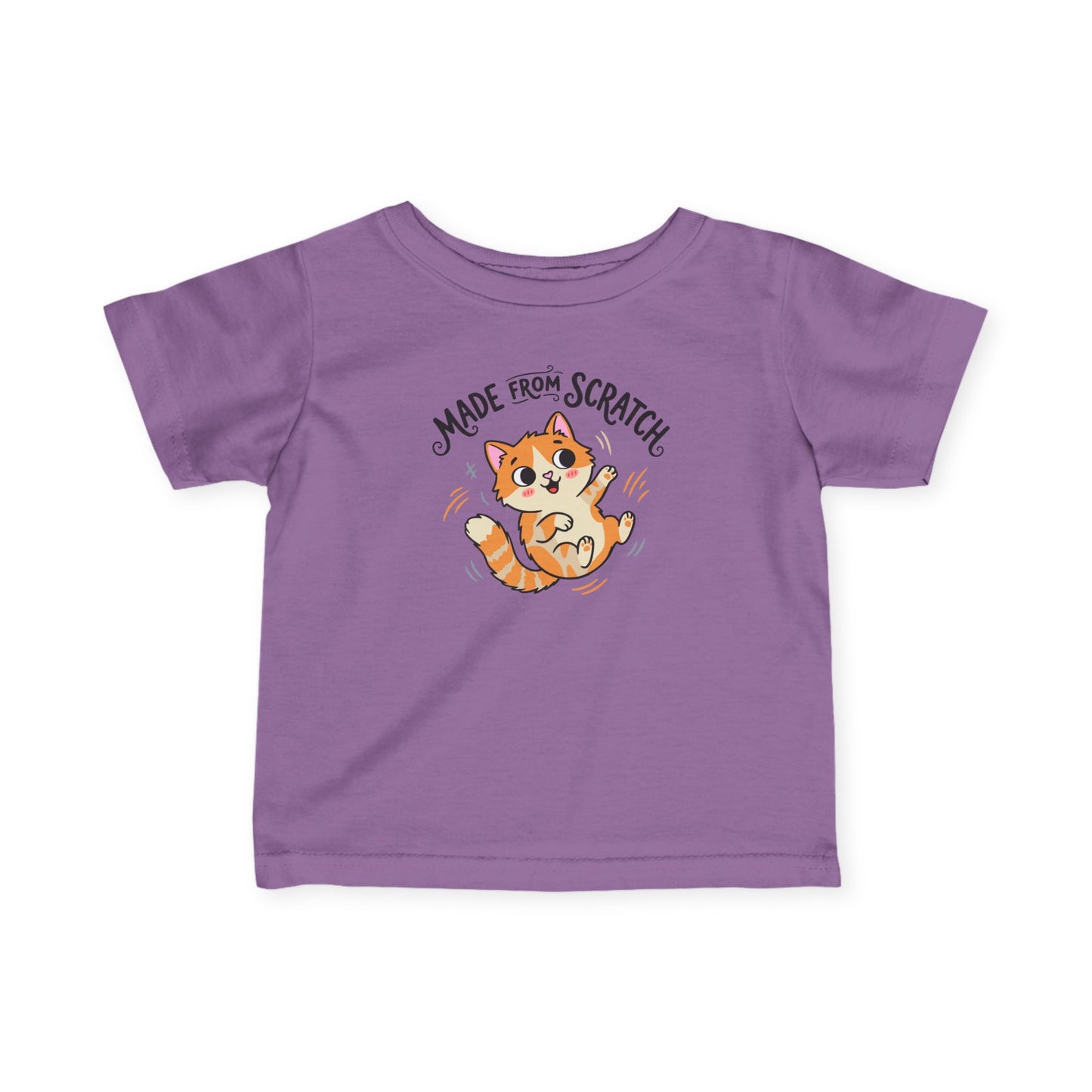 "Made From Scratch" Infant Tee — Cute Ginger Kitten Baby Shirt