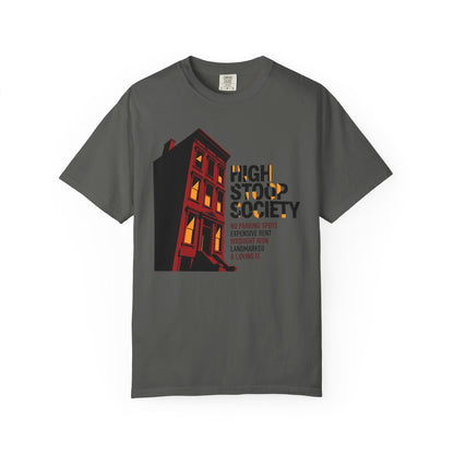 "High Stoop Society" T-Shirt — Vintage Brooklyn New York Brownstone Graphic Tee