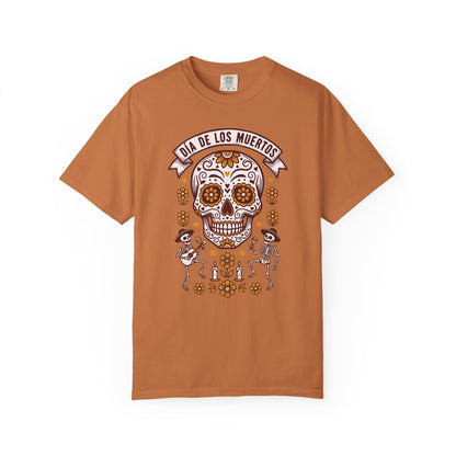 Día de los Muertos Sugar Skull T-Shirt — Floral Calavera Day of the Dead Tee