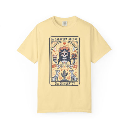 "La Calavera Alegre" T-Shirt — Día de Muertos Day of the Dead Graphic Tee