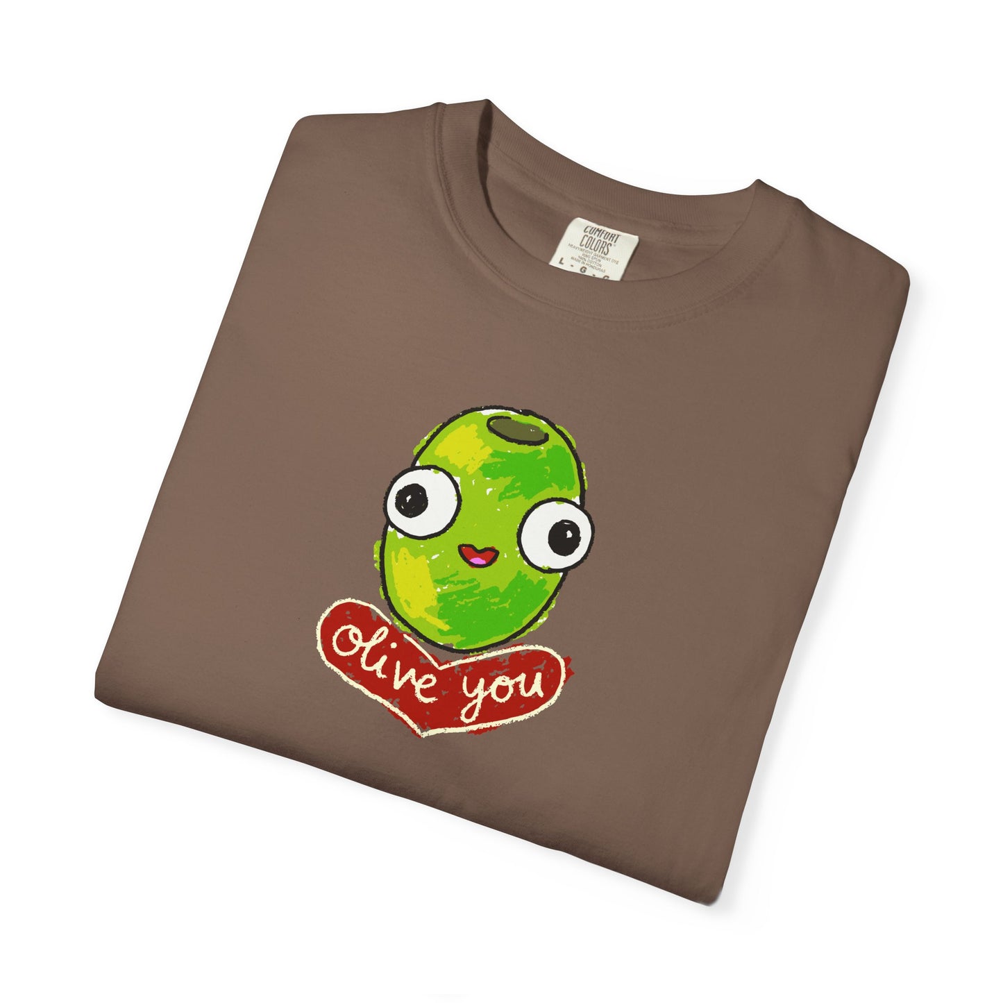 "Olive You" Cute Graphic T-Shirt - Love Tee
