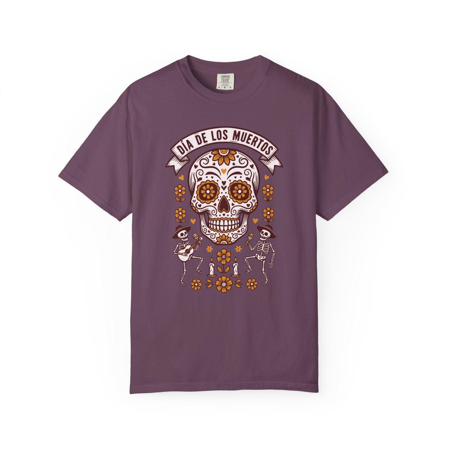 Día de los Muertos Sugar Skull T-Shirt — Floral Calavera Day of the Dead Tee