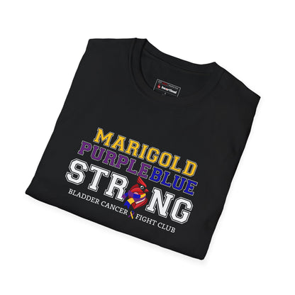 Marigold Purple Blue Strong T-Shirt — Bladder Cancer Awareness Fundraiser Tee