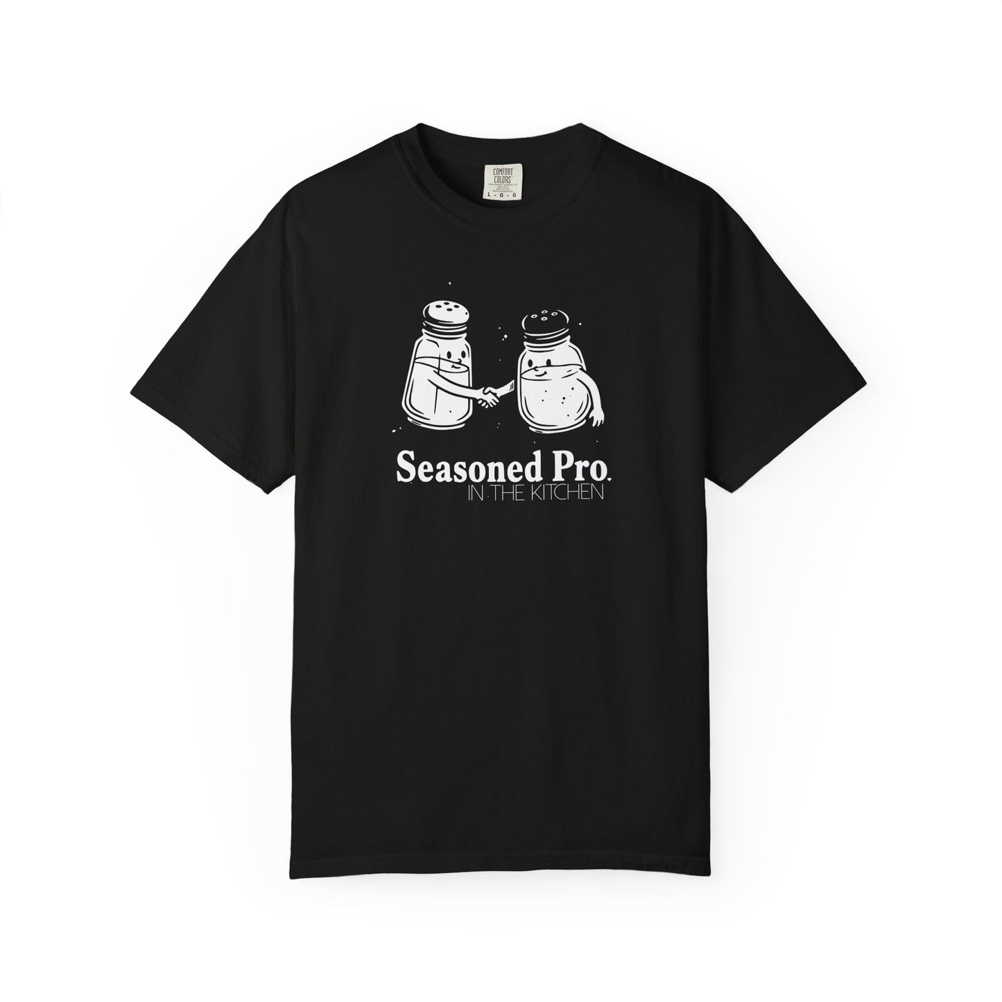 "Seasoned Pro in the Kitchen" T-Shirt — Funny Salt & Pepper Shakers Chef Graphic Tee