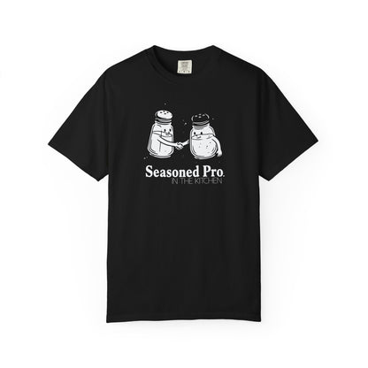 "Seasoned Pro in the Kitchen" T-Shirt — Funny Salt & Pepper Shakers Chef Graphic Tee