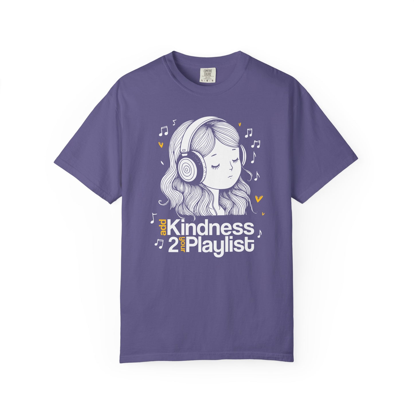 "Add Kindness 2 Your Playlist" T-Shirt — Cute Inspirational Music Lover Graphic Tee